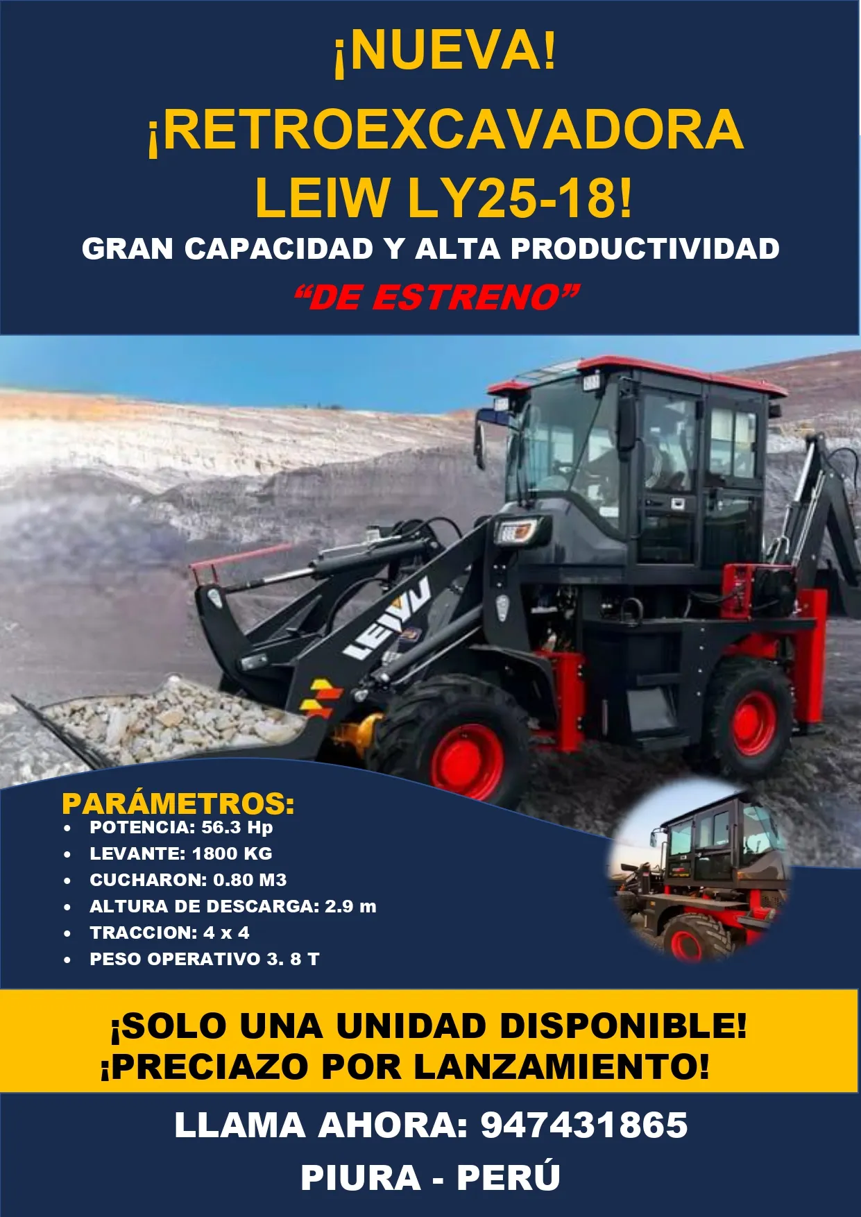 Retroexcavadora LIUGONG LY25-18 (2025)