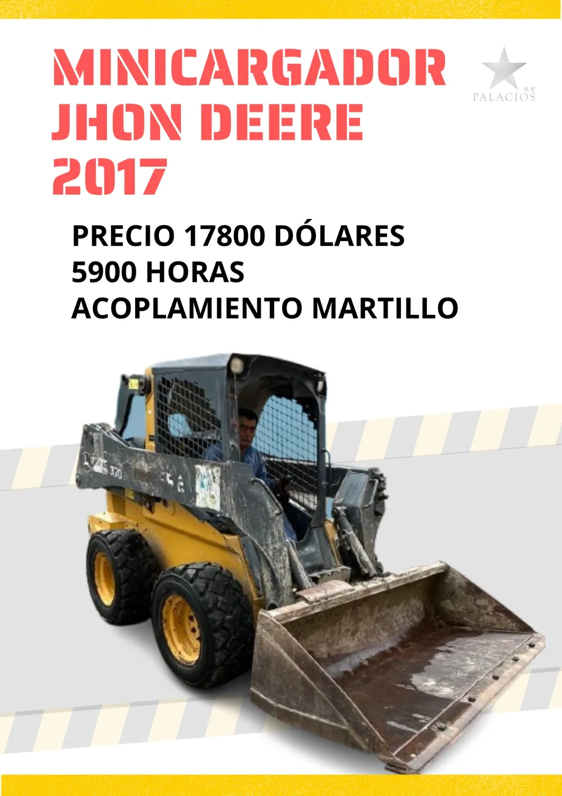 Minicargador JOHN DEERE 320E (2017) - Foto # 3