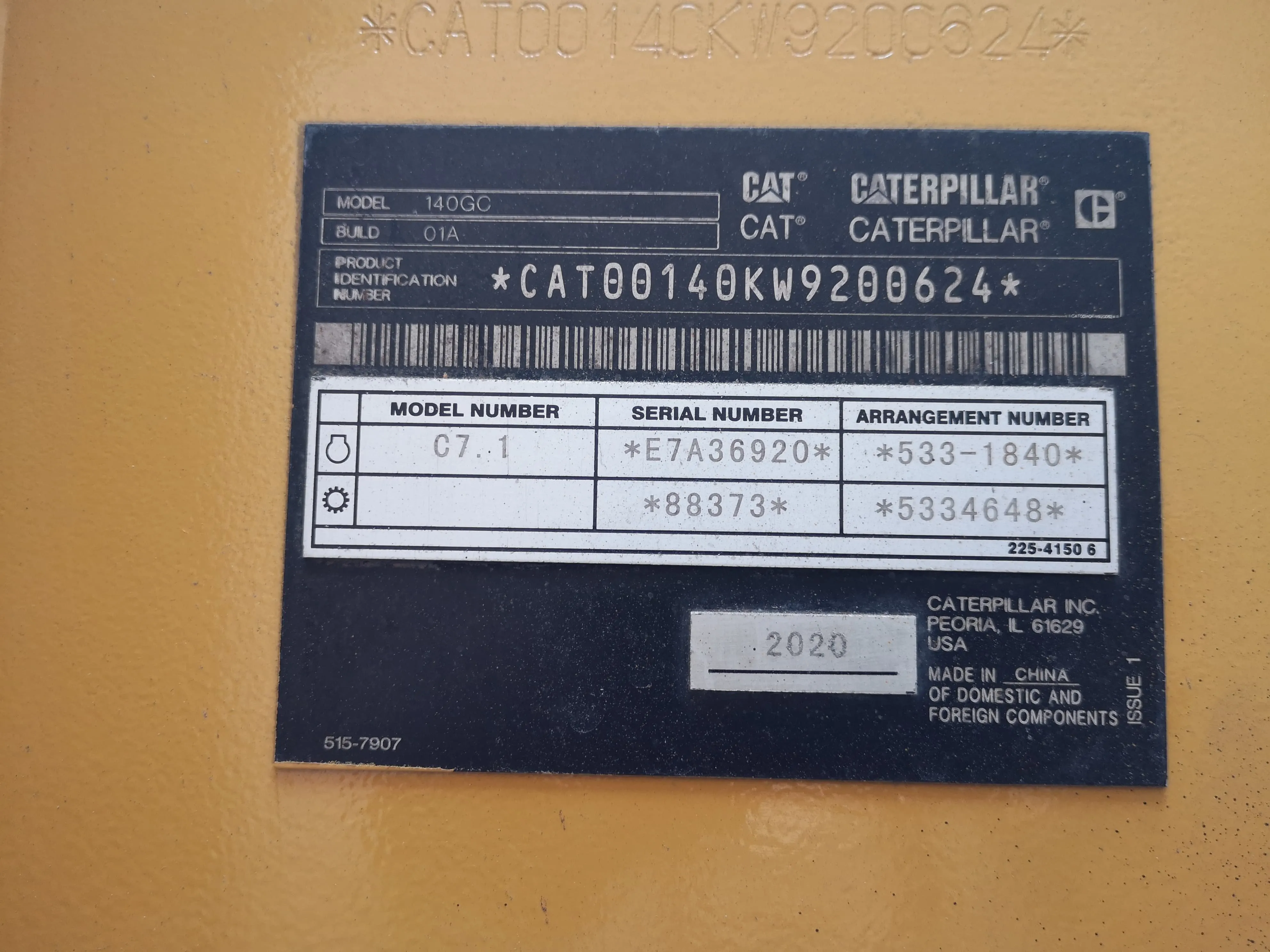 Motoniveladoras CATERPILLAR 140GC (2020) - Foto # 4