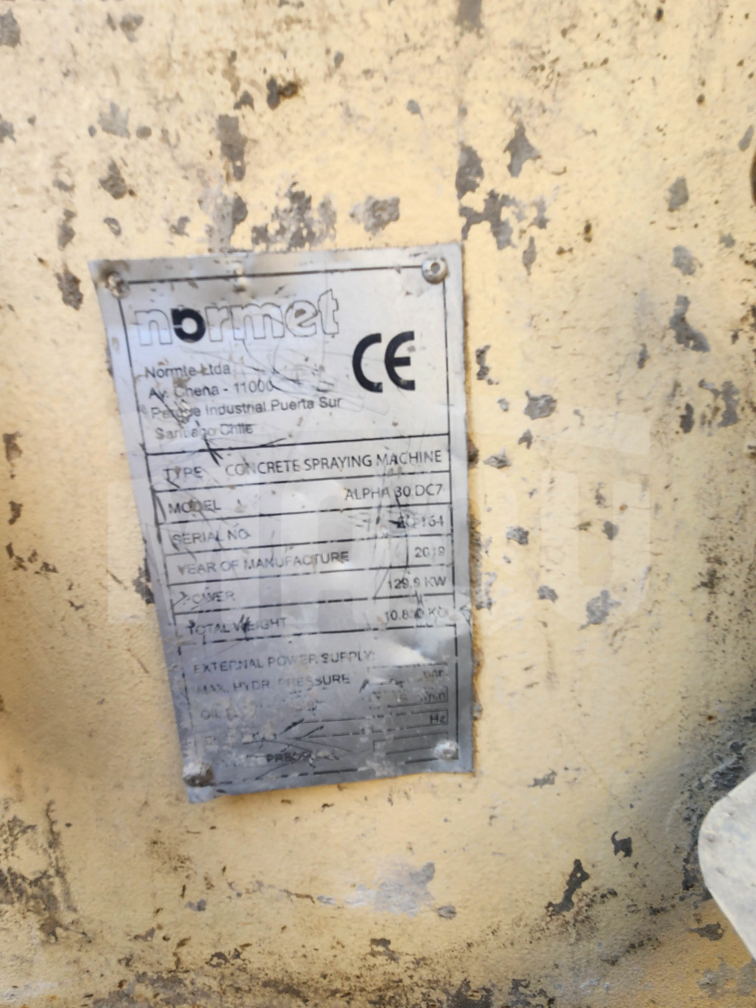 Lanzador de concreto NORMET ALPHA 30VL (2019) - Foto # 2