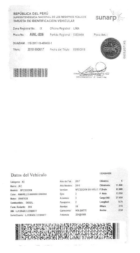 Volquete JLG HFC3252KM (2017) - Foto # 4