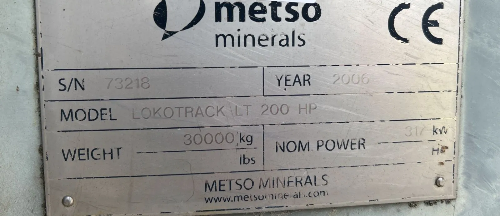 Chancadora METSO LOKOTRAK LT200HP (2006)